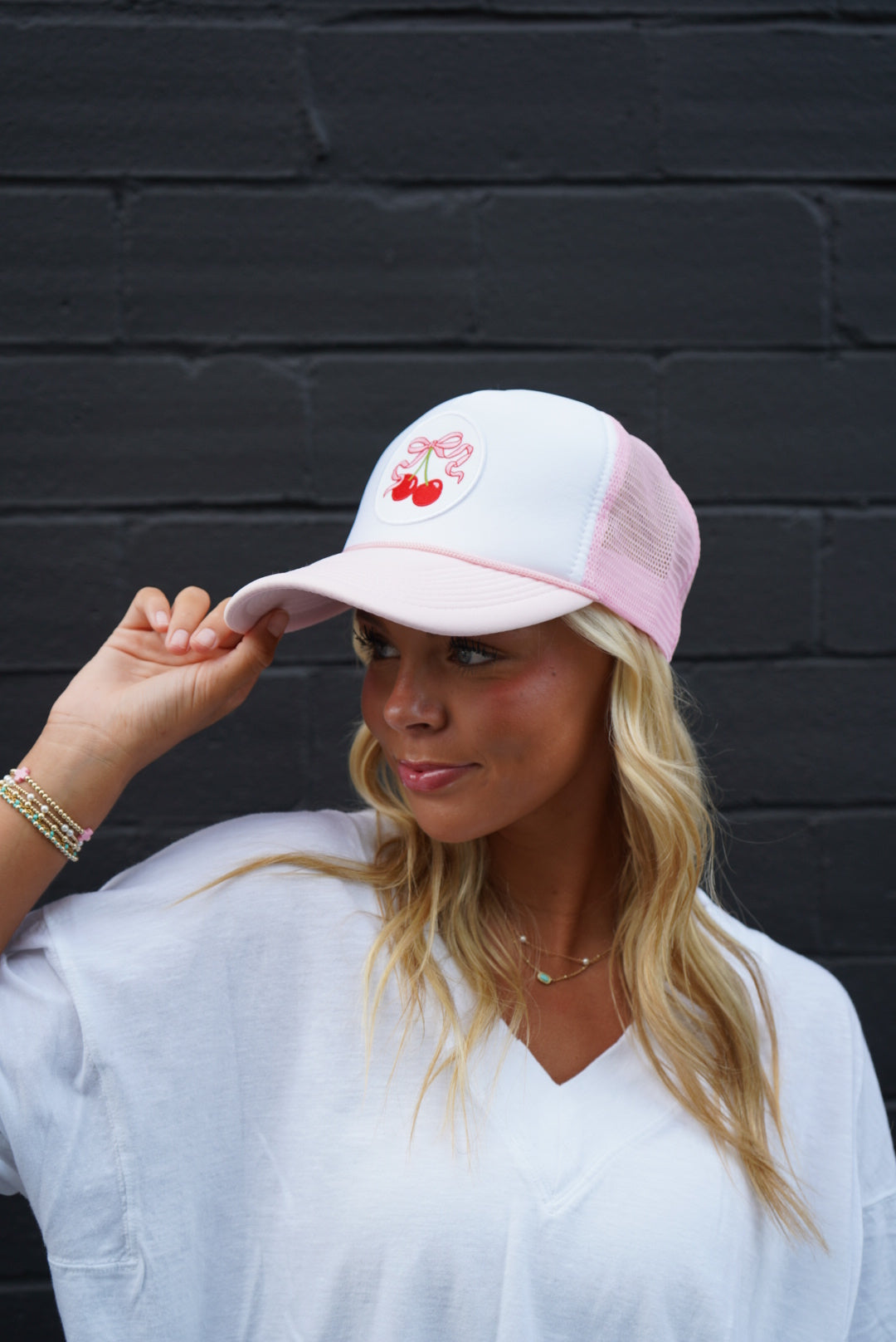 Cherry Bow Trucker