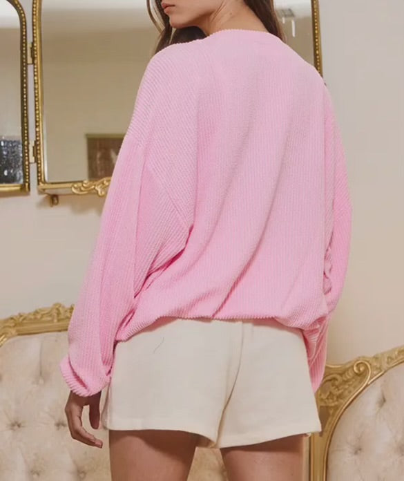 Pretty In Pink Bow Sweatshirt